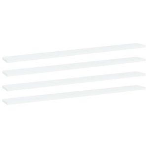 vidaXL Pr&iacute;davn&eacute; police 4 ks, biele 100x10x1,5 cm, drevotrieska