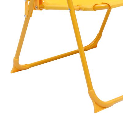 vidaXL 3-dielna detská záhradná bistro súprava so slnečníkom žltá