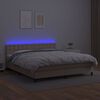 vidaXL Boxspring posteľ matrac a LED kapuč&iacute;nov&aacute; 160x200 cm umel&aacute; koža