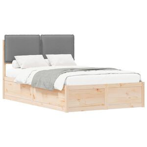 vidaXL R&aacute;m postele s čal&uacute;nen&yacute;m čelom Svetlosiv&aacute; 120 x 200 cm