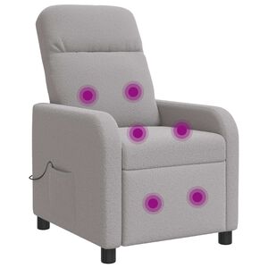 vidaXL Mas&aacute;žne relaxačn&eacute; kreslo Svetlosiv&aacute; Boucl&eacute;