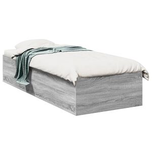 vidaXL Posteľn&yacute; r&aacute;m siv&yacute; dub sonoma 75x190 cm kompozitn&eacute; drevo