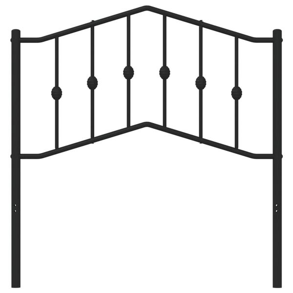 vidaXL Kovové čelo postele čierne 90 cm