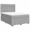 vidaXL Boxspring posteľ s matracom bledosiv&aacute; 140x200 cm l&aacute;tka