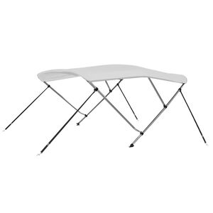 vidaXL Strie&scaron;ka Bimini s 3 obl&uacute;kmi, biela 183x140x137 cm