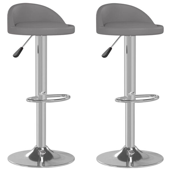 vidaXL Barov&eacute; stoličky 2 ks siv&eacute; umel&aacute; koža