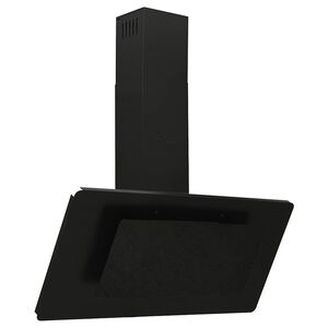 vidaXL N&aacute;stenn&yacute; digestor 90cm nehrdzavej&uacute;ca oceľ a tvrden&eacute; sklo čierny