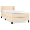 vidaXL Posteľn&yacute; r&aacute;m boxspring s matracom kr&eacute;mov&yacute; 90x190 cm l&aacute;tka