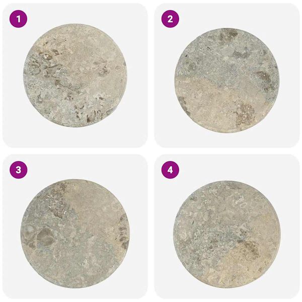 vidaXL Stolov&aacute; doska siv&aacute; &Oslash;50x2,5 cm mramor