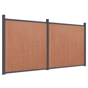 vidaXL Plotov&yacute; panel hned&yacute; 353x186 cm WPC