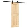 vidaXL Posuvn&eacute; dvere Pr&iacute;rodn&aacute; a čierna 70 x 210 cm