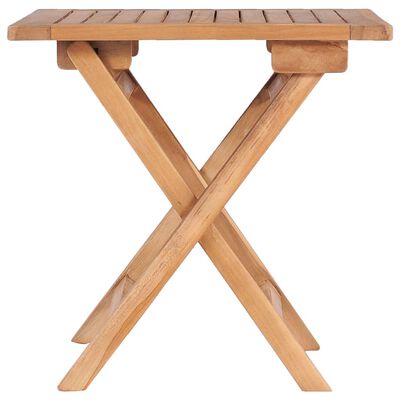 vidaXL Skladací záhradný stôl 45x45x45 cm, tíkový masív