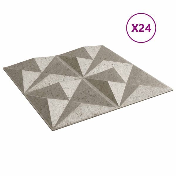 vidaXL N&aacute;stenn&eacute; panely 24 pcs Origami Beton 50 x 50 cm XPS Pena