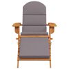 vidaXL Adirondack Záhradná stolička s podnožkou masívne akáciové drevo