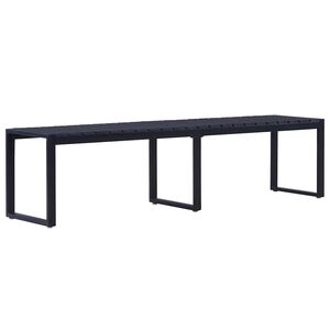 vidaXL Z&aacute;hradn&aacute; lavička 180 cm, PS doska, čierna