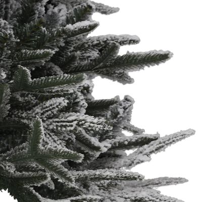vidaXL Osvetlený umelý vianočný stromček, zasnežený 180 cm, PVC a PE
