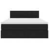 vidaXL Postel s &uacute;ložn&yacute;m prostorem a LED svetlom Čierna 140 x 200 cm