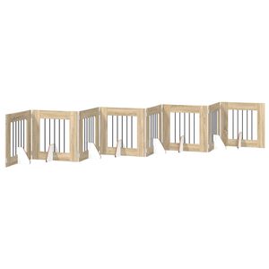 vidaXL Skladacia psia br&aacute;na so stojanmi 8 ks Dub sonoma 60 cm