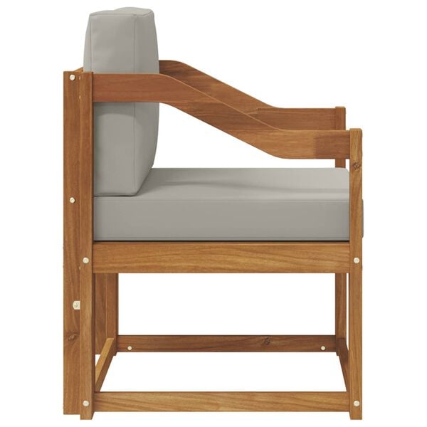 vidaXL Vonkaj&scaron;ia pohovka Mas&iacute;vne ak&aacute;ciov&eacute; drevo a polyester