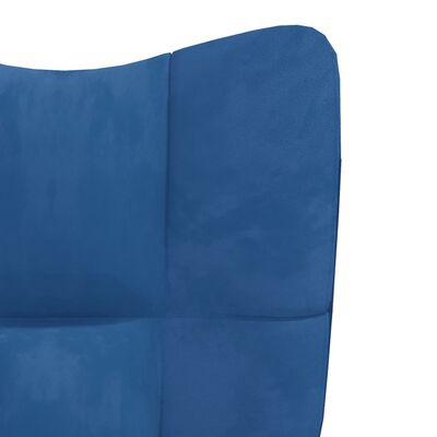 vidaXL Relaxačné kreslo modré zamat