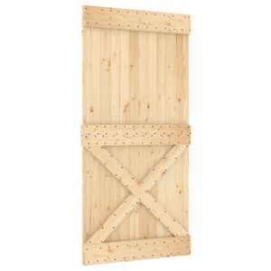 vidaXL Posuvn&eacute; dvere NARVIK Pr&iacute;rodn&aacute; a čierna 100 x 210 cm (213,5 cm)