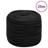 vidaXL Lodn&eacute; lano čierne 8 mm 25 m polypropyl&eacute;n