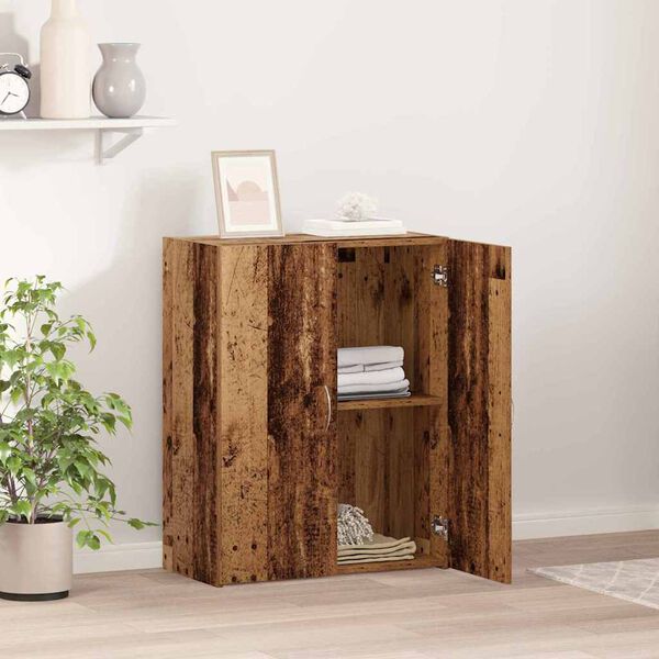 vidaXL Kancel&aacute;rsky kabinet s poličkou Čierny dub 70 x 32 x 77.5 cm