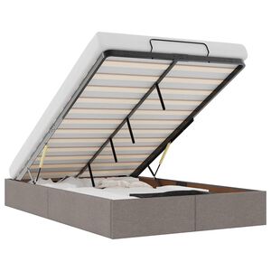 vidaXL Osmansk&yacute; r&aacute;m postele bez matraca Taupe 120x190 cm L&aacute;tka