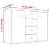 vidaXL Komoda dymov&yacute; dub 88x30x65 cm spracovan&eacute; drevo