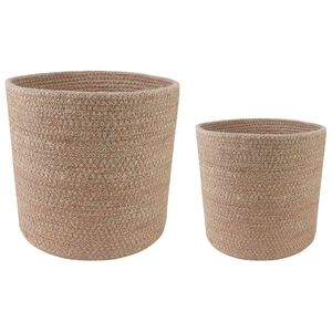 vidaXL S&uacute;prava kvetin&aacute;čov 2 ks Pr&iacute;rodn&aacute; &Oslash; 28 x 28 cm 100% Tossa juta