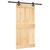 vidaXL Posuvn&eacute; dvere Pr&iacute;rodn&aacute; a čierna 100 x 210 cm