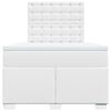 vidaXL Boxspring posteľ s matracom biela 120x200 cm umel&aacute; koža
