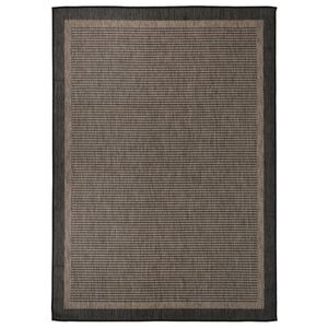 vidaXL Vonkaj&scaron;&iacute; koberec s ploch&yacute;m tkan&iacute;m 120x170 cm tmavohned&yacute;