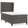 vidaXL Posteľn&yacute; r&aacute;m boxspring s matracom tmavosiv&yacute; 100x200 cm zamat