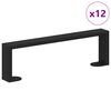 vidaXL Nohy n&aacute;bytku 12 ks Čierna 341 x 40,5 x 100 mm Železo