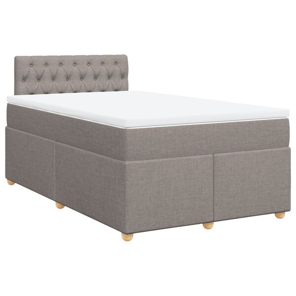 vidaXL Boxspring posteľ s matracom sivohnedá 120x190 cm látka