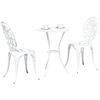 vidaXL Z&aacute;hradn&yacute; bistro set 3 pcs Biela Hlin&iacute;k