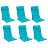 vidaXL Podu&scaron;ky na stoličky s vysok&yacute;m operadlom 6 ks tyrkysov&eacute; l&aacute;tka