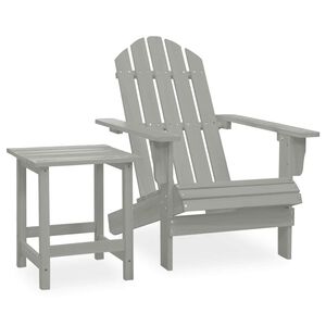 vidaXL Z&aacute;hradn&aacute; stolička Adirondack so stol&iacute;kom jedľov&yacute; mas&iacute;v siv&aacute;