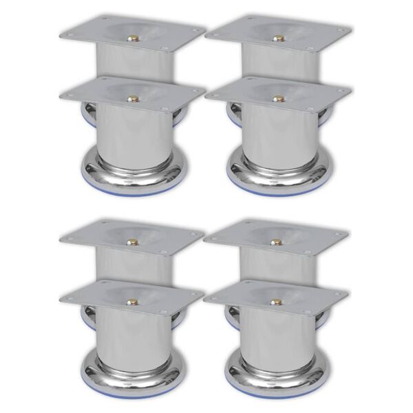 vidaXL Nohy na pohovku 8 ks okrúhle 60 mm chrómové