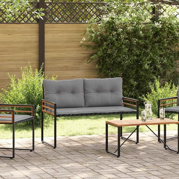 vidaXL Drevená lavička s vrstvami Svetlosivá 114 x 55 x 77 cm