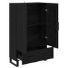 vidaXL Highboard Čierny dub 69,5 x 30 x 115 cm Kompozitn&eacute; drevo