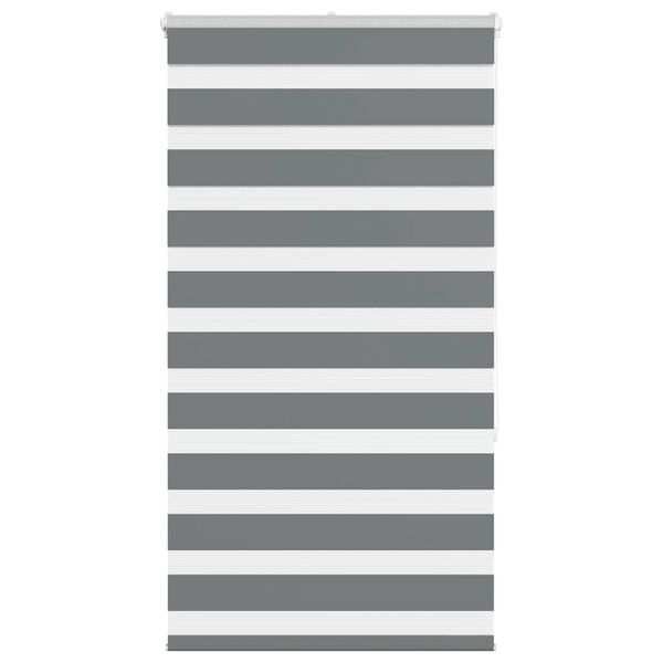 vidaXL Zebra roleta tmavošedá 75x150 cm šírka látky 70,9 cm polyester