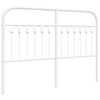 vidaXL Kovov&eacute; n&aacute;hradn&eacute; čelo postele, biele 135 cm