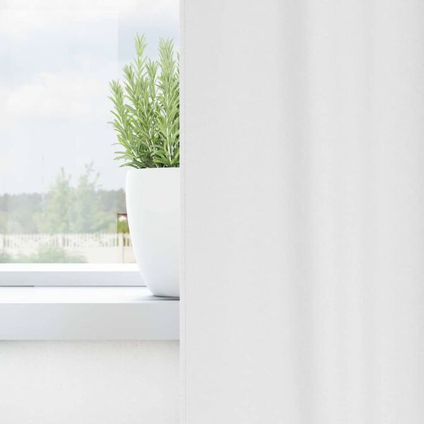 vidaXL Z&aacute;clony na zatemnenie s kr&uacute;žkami 2 pcs Čist&aacute; biela 140 x 140 cm