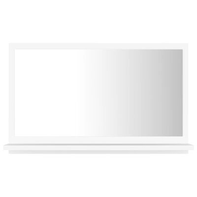 vidaXL Kúpeľňové zrkadlo biele 60x10,5x37 cm spracované drevo