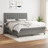 vidaXL Boxspring posteľ s matracom tmavosiv&aacute; 180x200 cm l&aacute;tka