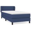 vidaXL Posteľn&yacute; r&aacute;m boxspring s matracom modr&yacute; 90x200 cm l&aacute;tka