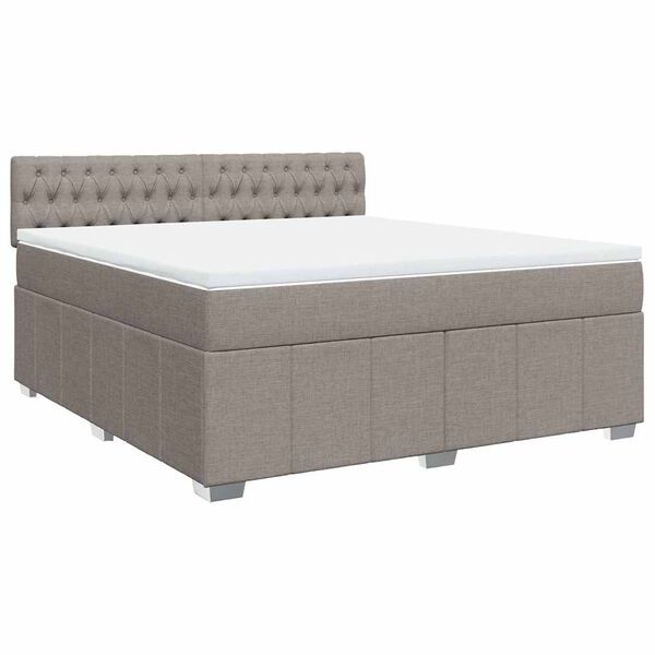 vidaXL Posteľn&yacute; r&aacute;m boxspring s matracom sivohned 180x200 cm l&aacute;tka