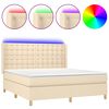vidaXL Posteľ boxsping s matracom a LED kr&eacute;mov&aacute; 180x200 cm l&aacute;tka